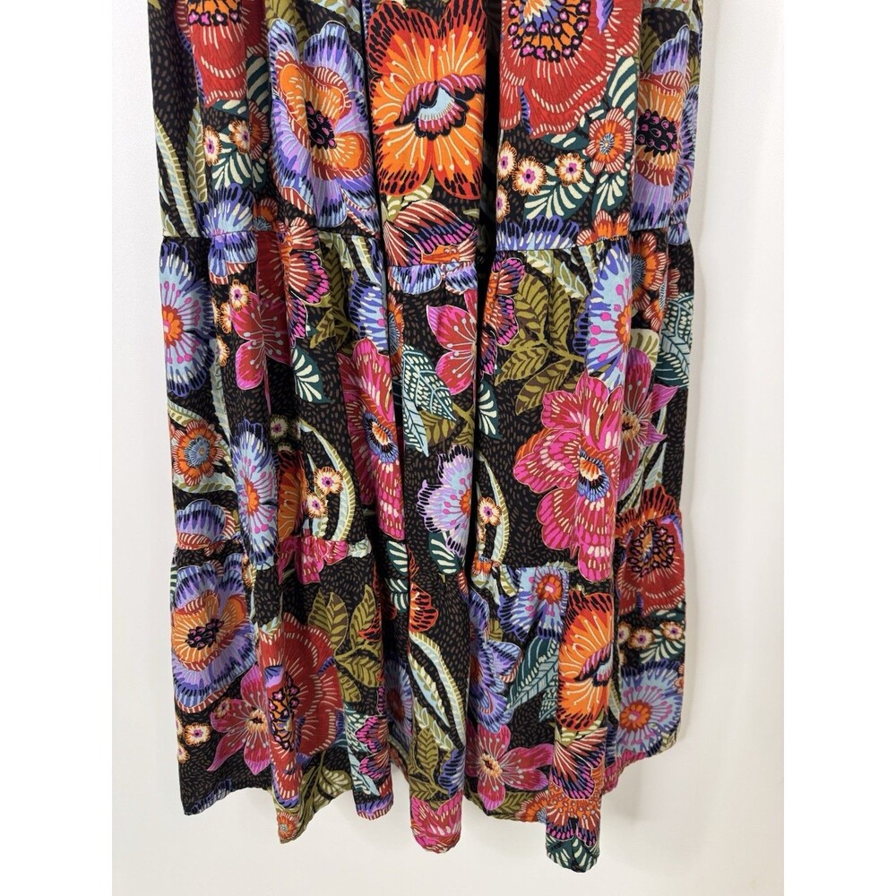 Torrid Maxi Challis Tiered Dress Floral Sz 2 Sleeveless Boho Summer Festival - Picture 6 of 14